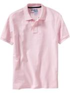 Old Navy Mens New Short Sleeve Pique Polos - Pink Pirouette