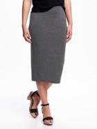 Old Navy Midi Pencil Skirt For Women - B65 Dark Heather Grey