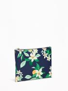 Old Navy Womens Printed Canvas Cosmetics Bag For Women Tropical Floral Size One Size