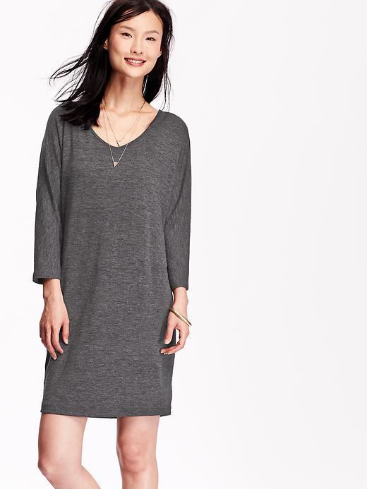 Old Navy Womens Jersey Shift Dress Size L Tall - B85 Dark Heather Grey