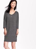 Old Navy Womens Jersey Shift Dress Size L Tall - B85 Dark Heather Grey