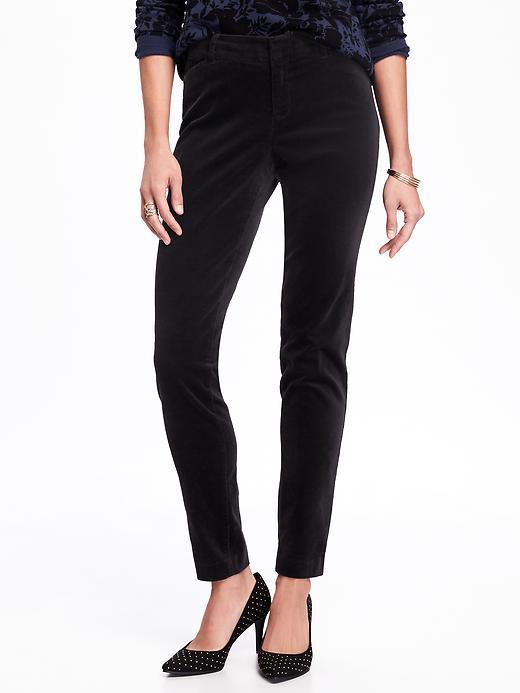 Old Navy Mid Rise Velvet Pixie Pants For Women - Black