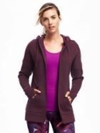 Old Navy Performance Sweater Fleece Full Zip Jacket For Women - The Grape One Poly