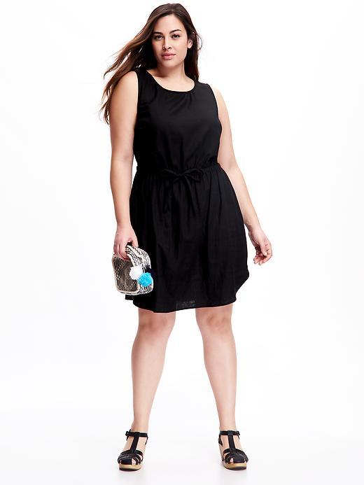 Old Navy Beachy Linen Tank Plus - Black