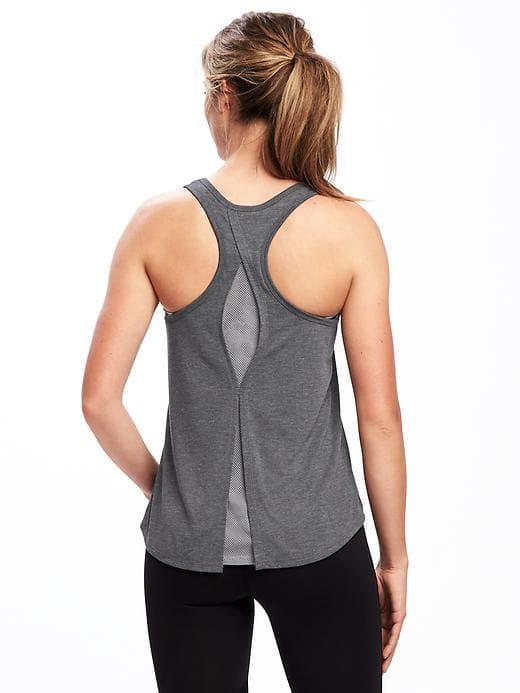 Old Navy Go Dry Cool Racerback Tank For Women - Carbon