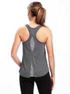 Old Navy Go Dry Cool Racerback Tank For Women - Carbon