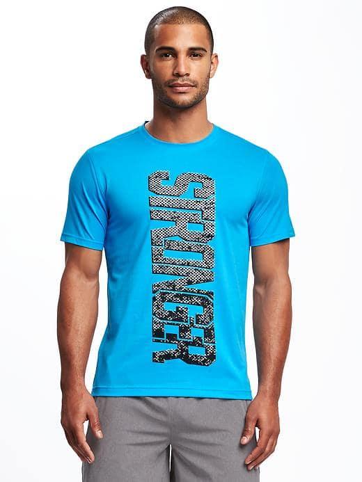 Old Navy Go Dry Graphic Performance Tee For Men - Rugby Blue