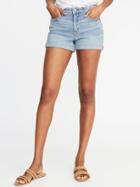 High-rise Secret-slim Pockets Denim Shorts For Women - 3-inch Inseam