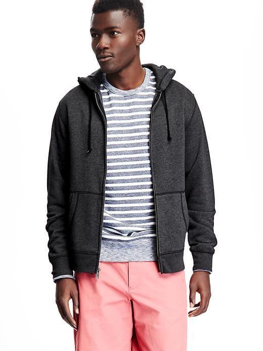 Old Navy Mens Fleece Zip Hoodie For Men Charcoal Gray Size S