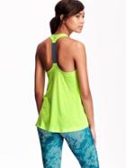 Old Navy Womens Go Dry Racerback Tanks Size M - Glow Worm Polyester