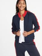 Old Navy Womens Color-block Zip Track Jacket For Women In The Navy Size Xs