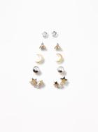Old Navy  Celestial Stud Earrings 5-pack For Women Gold Size One Size