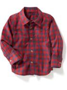 Old Navy Gingham Plaid Shirt - Red Gingham