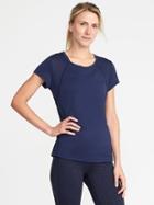 Old Navy Womens Semi-fitted Mesh Running Tee For Women Night Cruise Size Xs