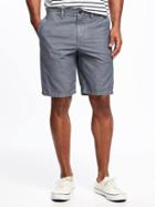 Old Navy Slim Ultimate Chambray Shorts For Men 10 - Chambray Blue