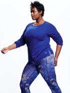 Old Navy Womens Plus Loose Fit Long Sleeve Tee - Sapphire Isle