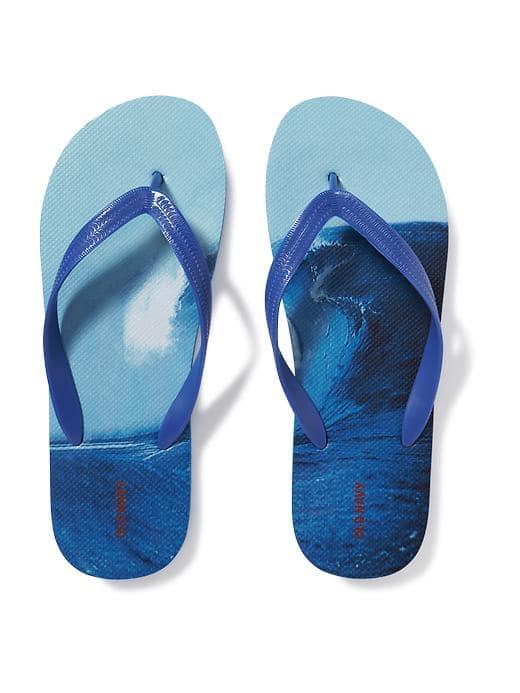 Old Navy Graphic Flip Flops For Men - Surf Wave