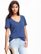 Old Navy Relaxed V Neck Tee - Mariana Trench