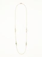 Old Navy Crystal Bead Chain Necklace For Women - Gold