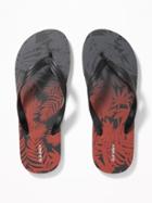Old Navy Mens Graphic Flip-flops For Men Red Hawaiian Size 12/13