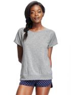 Old Navy French Terry Sleep Tee For Women - Light Heather Gray