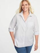 Old Navy Womens Classic Plus-size Button-front Shirt Graphic Size 1x