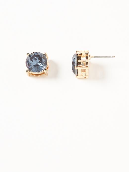 Old Navy Faceted Stone Stud Earrings For Women - Blue Mood