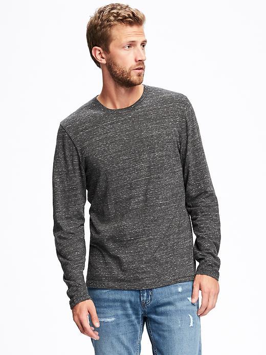 Old Navy Textured Crew Neck Layering Tee For Men - Dark Gray