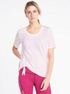 Old Navy Womens Relaxed Side-tie Top For Women Of Quartz Size Xs