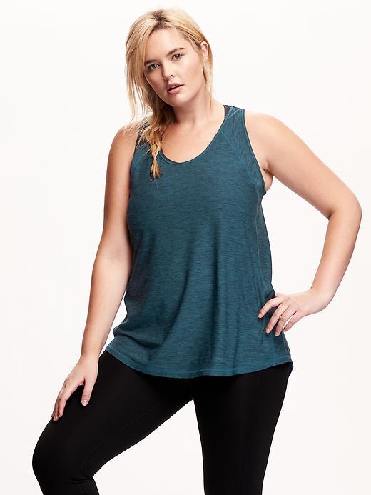 Old Navy Printed Go Dry Tanks Size 1x Plus - Kelp Forest
