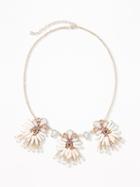 Old Navy Womens Floral-cluster Statement Necklace For Women Light Pink Size One Size