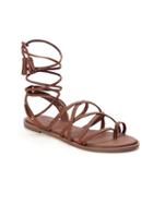 Old Navy Ghillie Tie Gladiator Sandals For Women - Almond