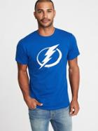 Old Navy Mens Nhl Team Graphic Tee For Men Tampa Bay Lightning Size S