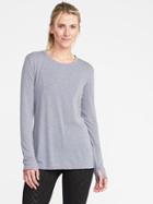 Old Navy Womens Ultra-light Performance Top For Women Light Heather Gray Size S