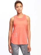 Old Navy Go Dry Performance Muscle Tank For Women - Coral Pink Neon