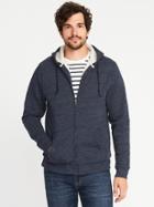 Old Navy Mens Classic Sherpa-lined Fleece Hoodie For Men Navy Heather Size Xxl