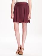 Old Navy Fit & Flare Drapey Skirt For Women - Marion Berry