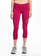 Old Navy Go Dry Compression Mesh Panel Crops For Women - Party Started Pink