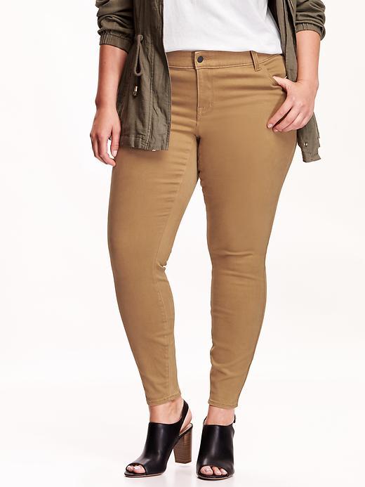 Old Navy Womens Plus Brushed Twill Skinny Pants Size 16 Plus - Creme Caramel