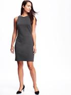 Old Navy Sleeveless Slim Shift Midi Dress For Women - Heather Grey