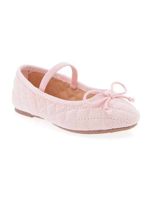 Old Navy Quilted Twill Ballet Flats Size 10 - Pink Elephant