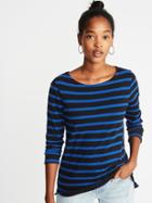 Old Navy Womens Relaxed Mariner-stripe Tee For Women Blue Stripe Size Xl