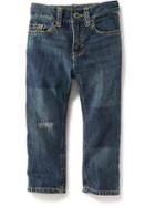 Old Navy Slouchy Skinny Distressed Jeans Size 12-18 M - Medium Wash
