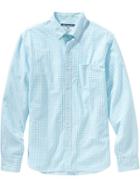Old Navy Mens Slim Fit Button Front Shirts - Pool Paint
