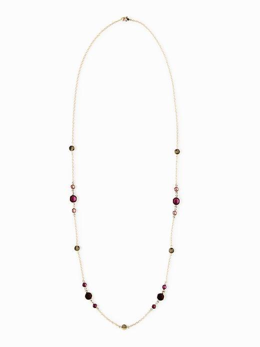 Old Navy Crystal Coin Necklace For Women - Winter Wine
