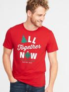Old Navy Mens Holiday Humor Graphic Tee For Men All Together Now Size L