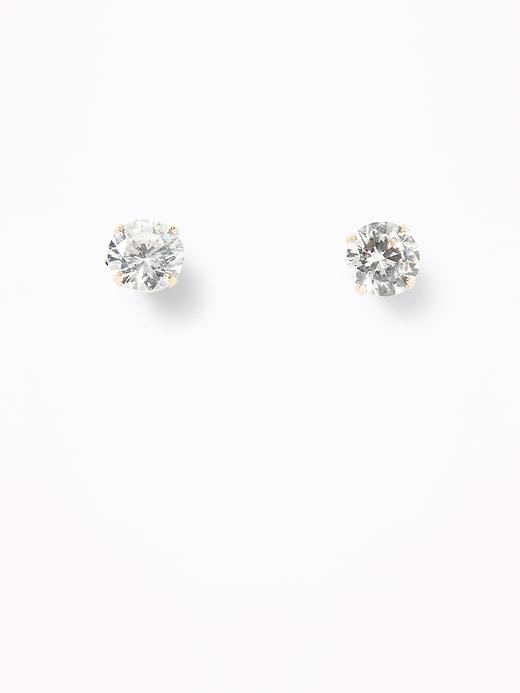 Old Navy  Rhinestone Stud Earrings For Women Gold Size One Size