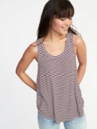 Old Navy Womens Luxe Swing Tank For Women Burgundy Stripe Size Xxl