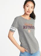 Old Navy Womens Mlb Logo-graphic Tee For Women Houston Astros Size L