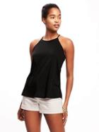 Old Navy Relaxed High Neck Y Back Tank For Women - Black
